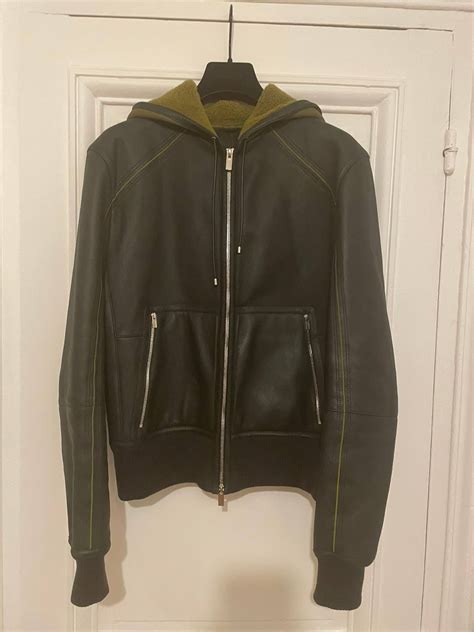 hermes green leather jacket|Hermes winter coat.